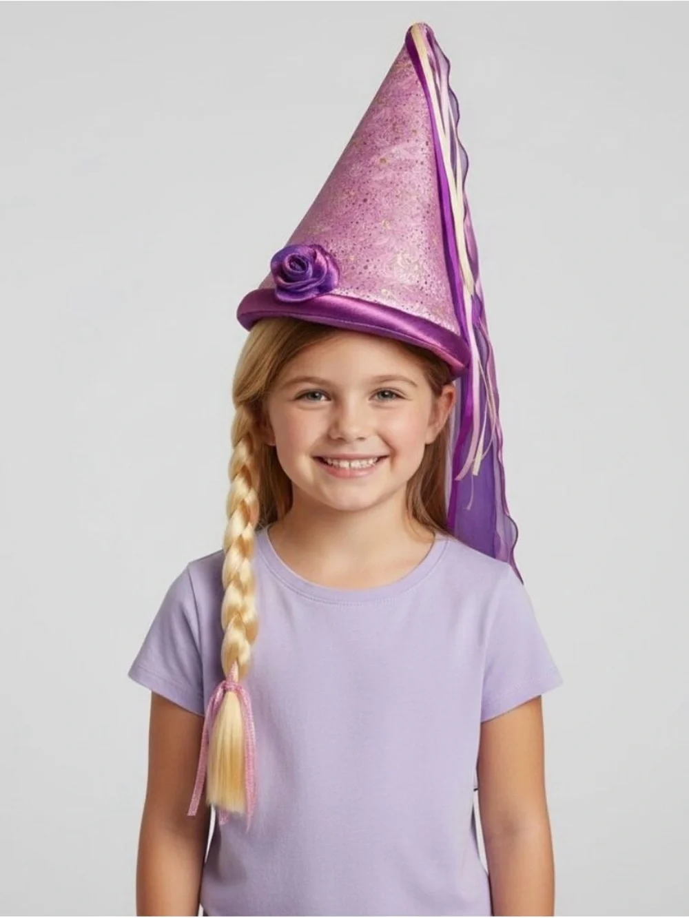 NEW Disney Parks Rapunzel Tangled Hat with Braided Ponytail